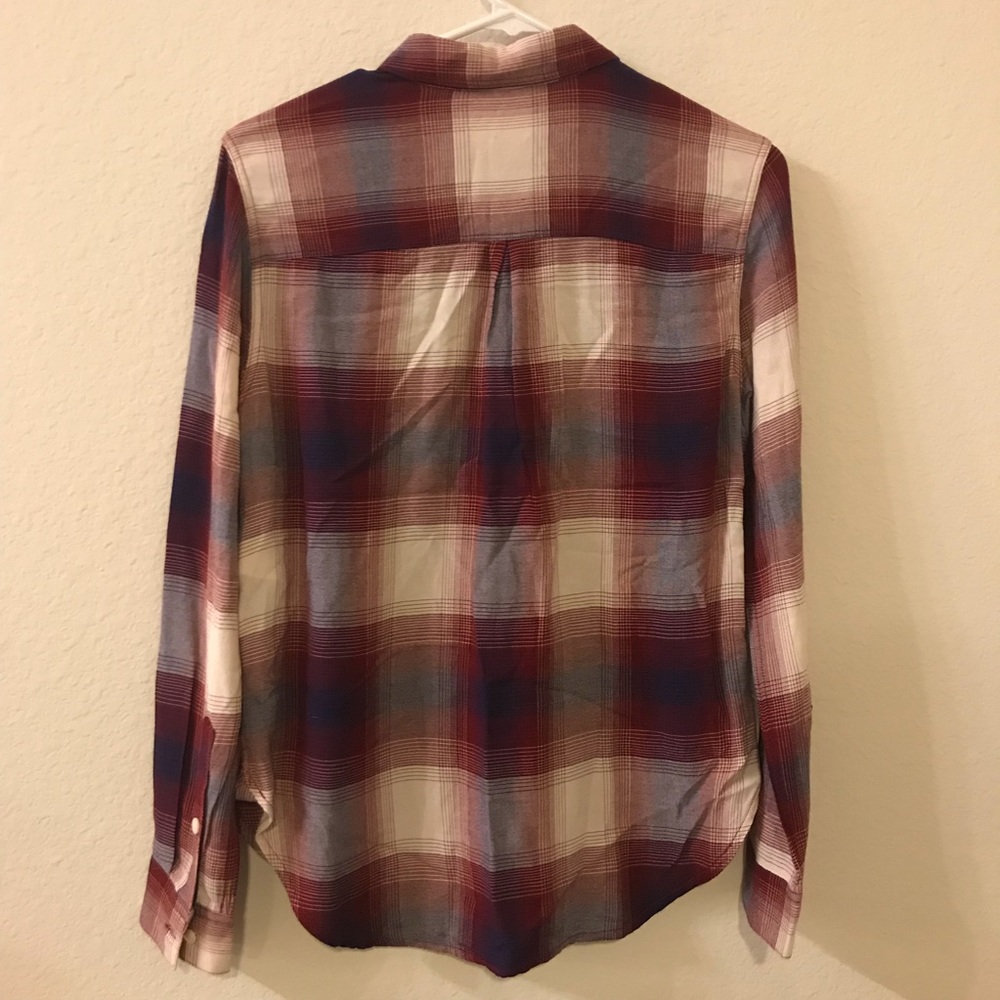NWOT Boyfriend Plaid Shirt Size XS - Picture 5 of 7